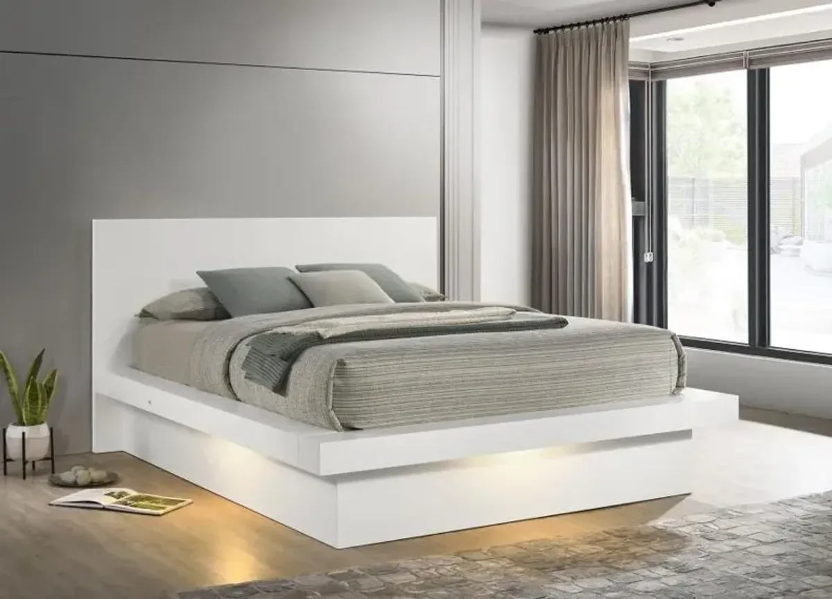 Jessica - Wood LED Panel Bed