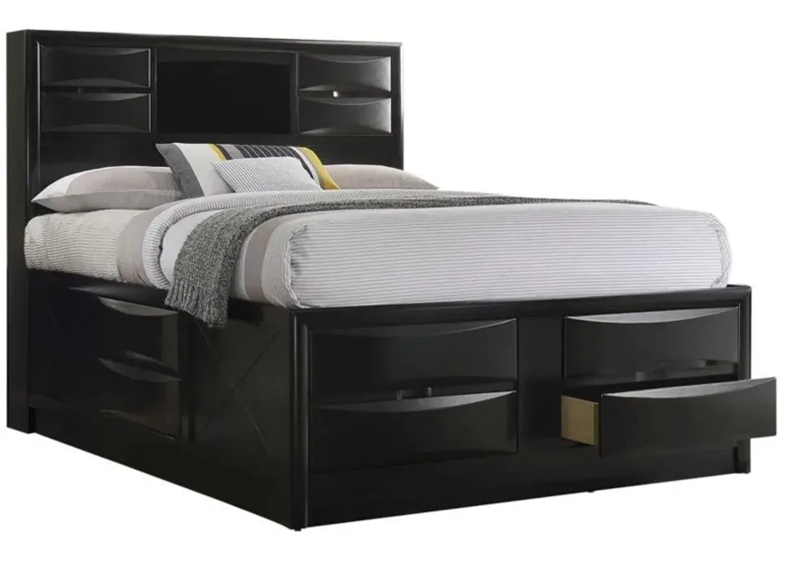 Briana - Wood Storage Bookcase Bed