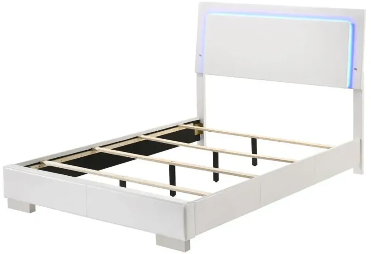 Felicity - Wood LED Panel Bed