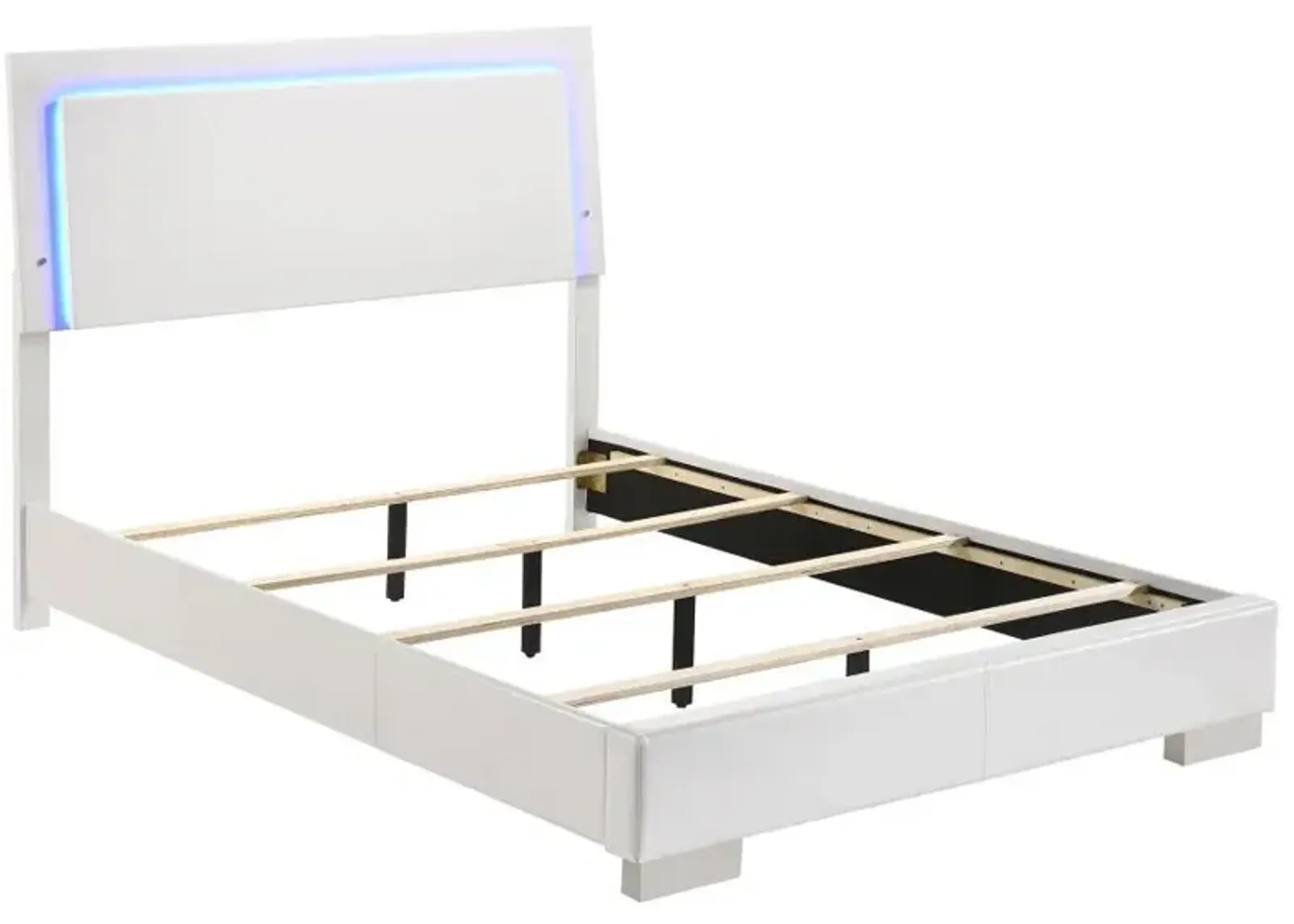 Felicity - Wood LED Panel Bed