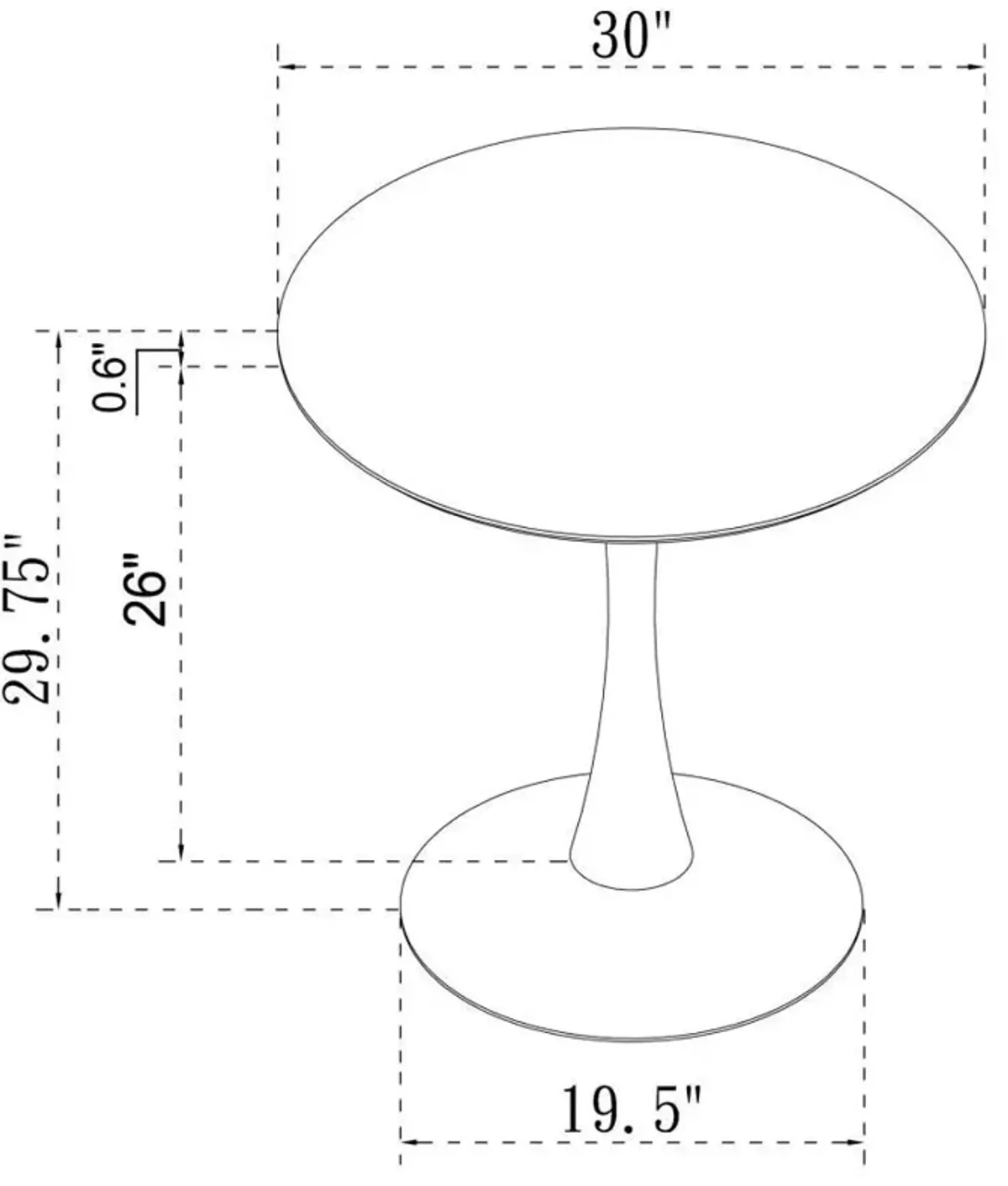 Arkell - Round Faux Marble Top Dining Table