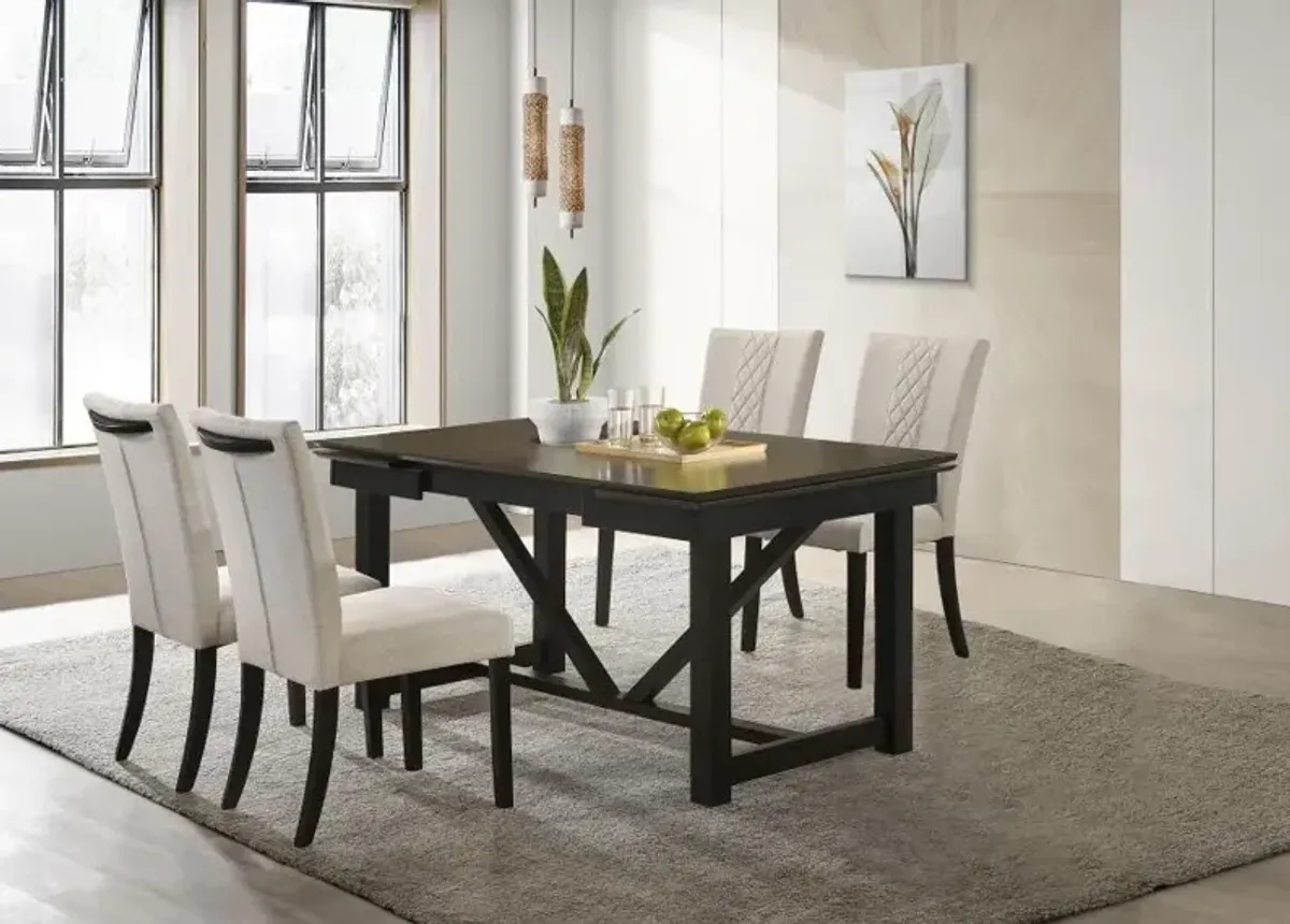 Malia - Refractory Extension Leaf Dining Table Set