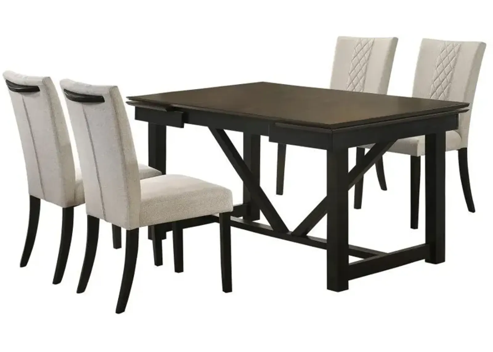 Malia - Refractory Extension Leaf Dining Table Set