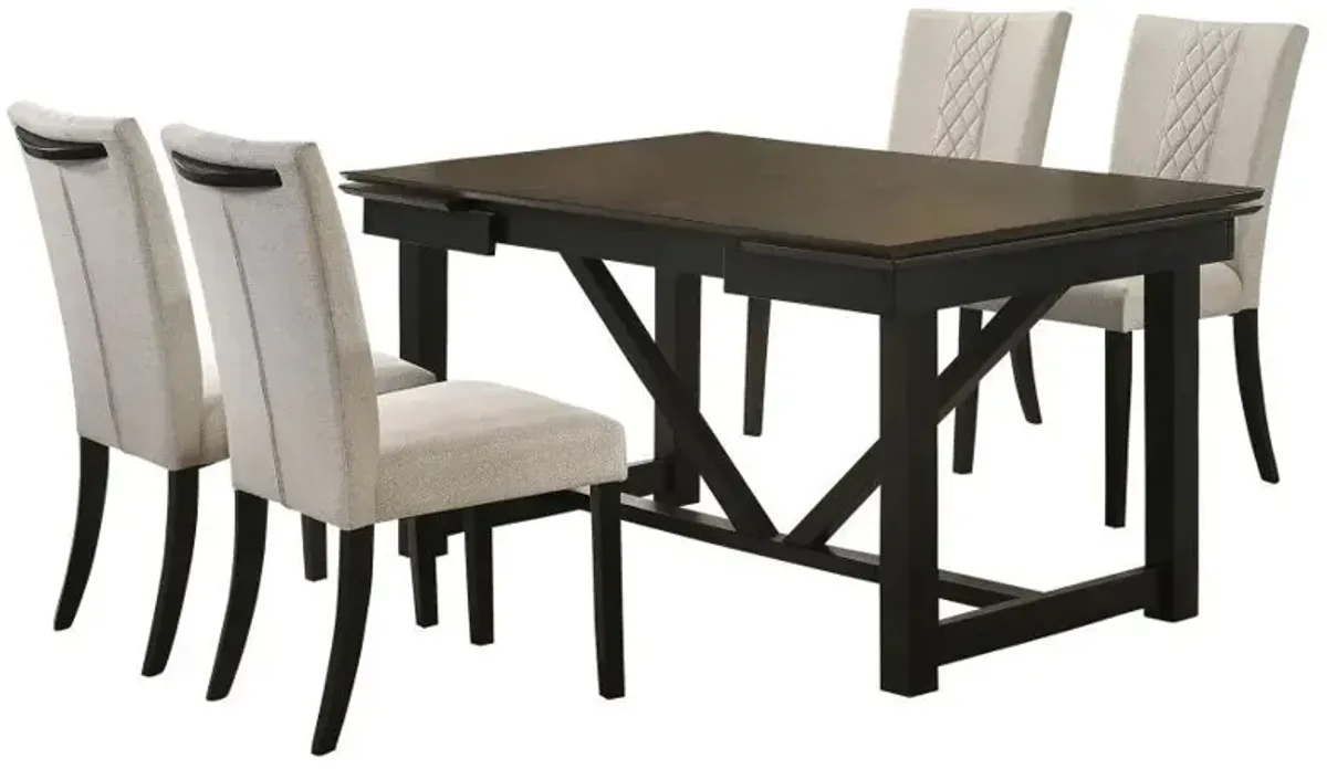 Malia - Refractory Extension Leaf Dining Table Set