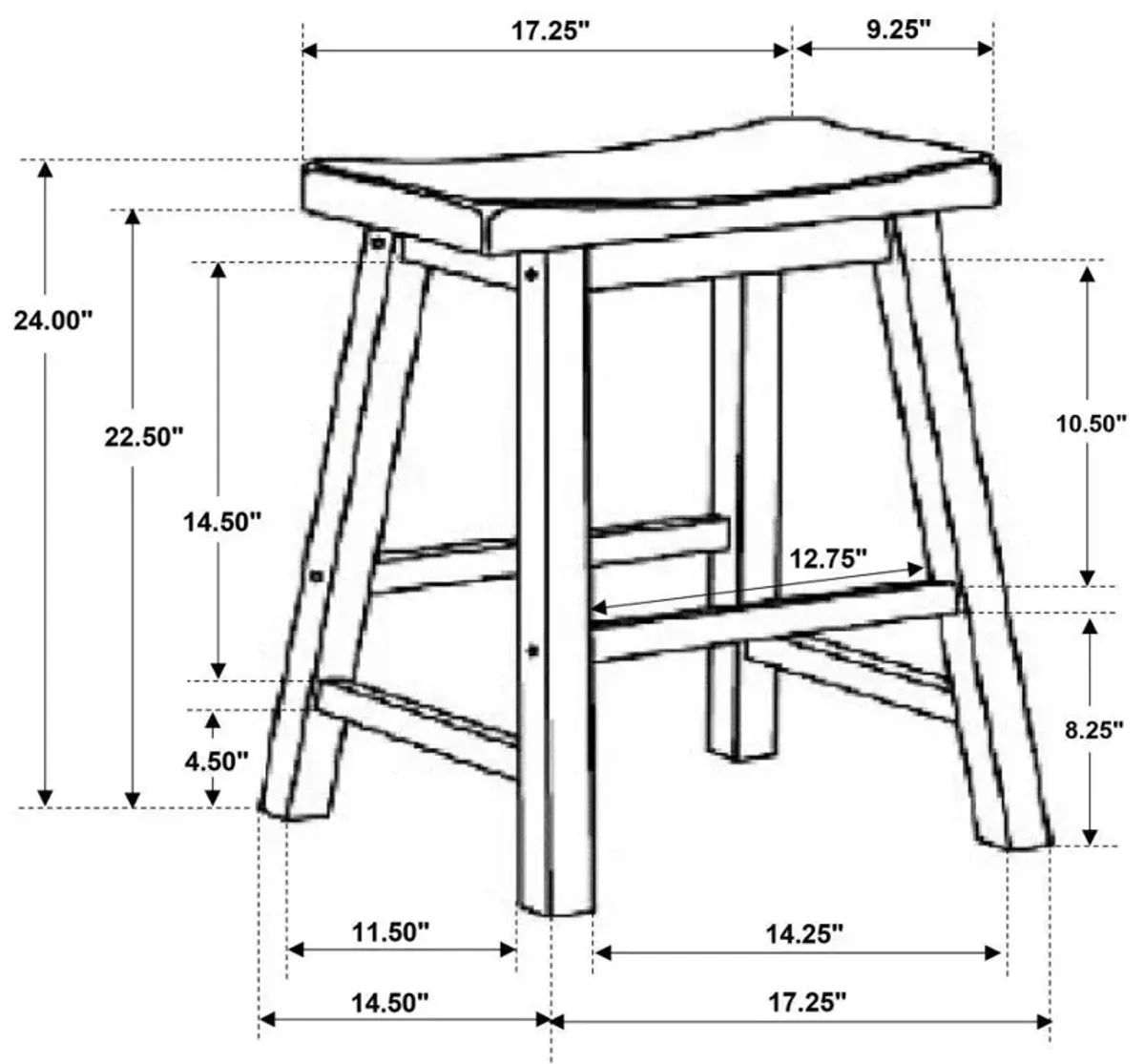 Durant - Wood Backless Counter Stool (Set of 2)