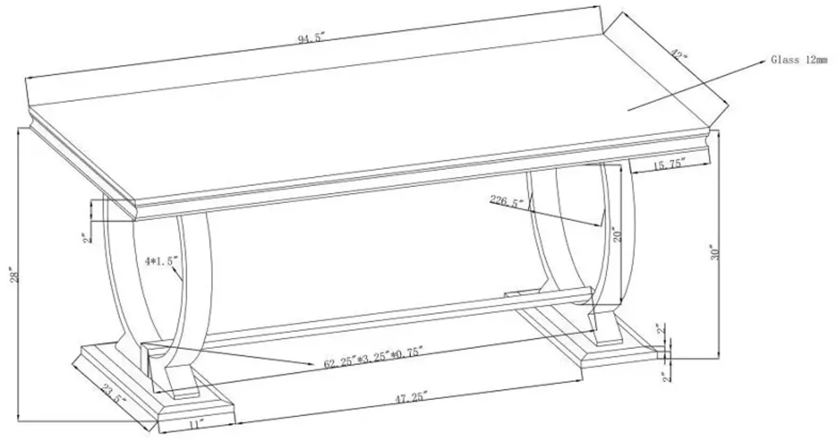 Antoine - Rectangular Glass Top Dining Set