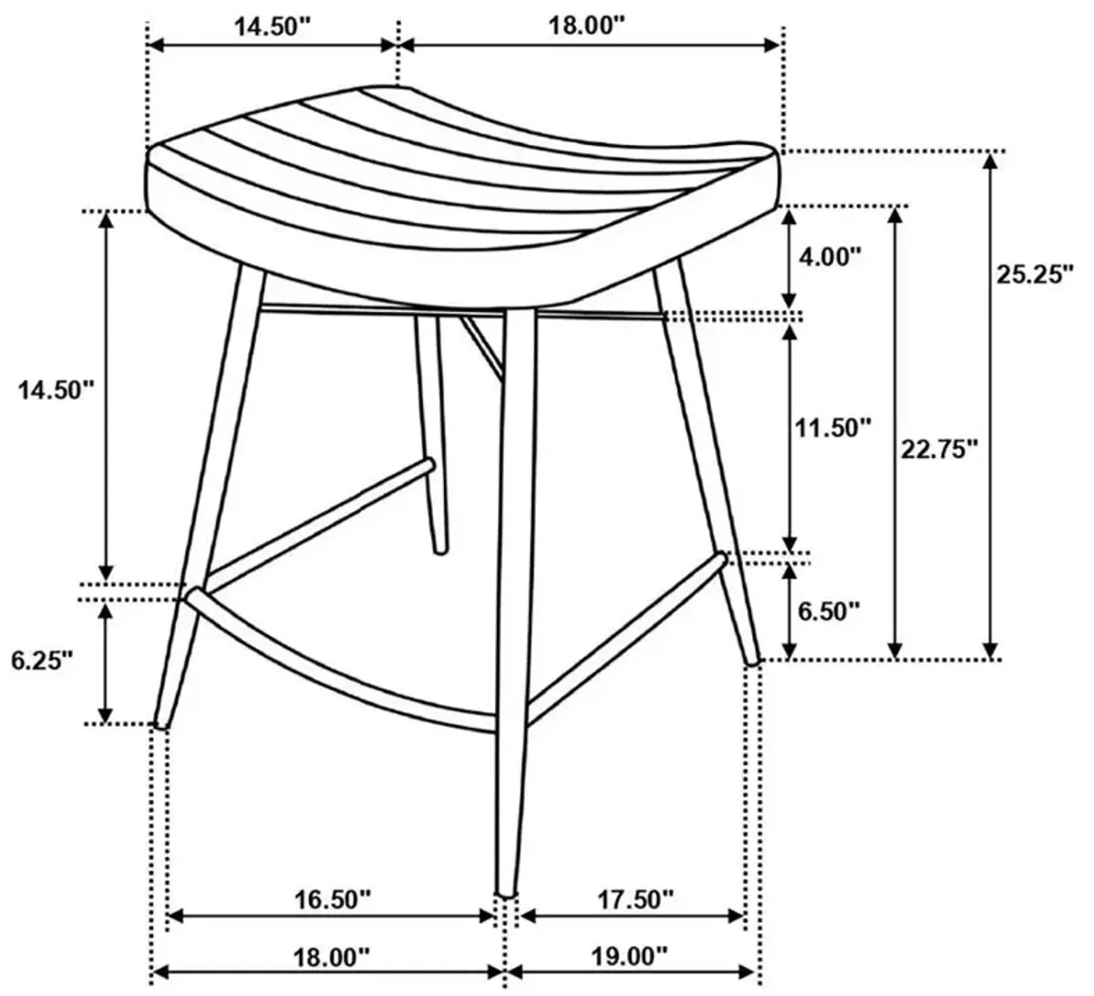 Bayu - Leather Upholstered Counter Stool (Set of 2)