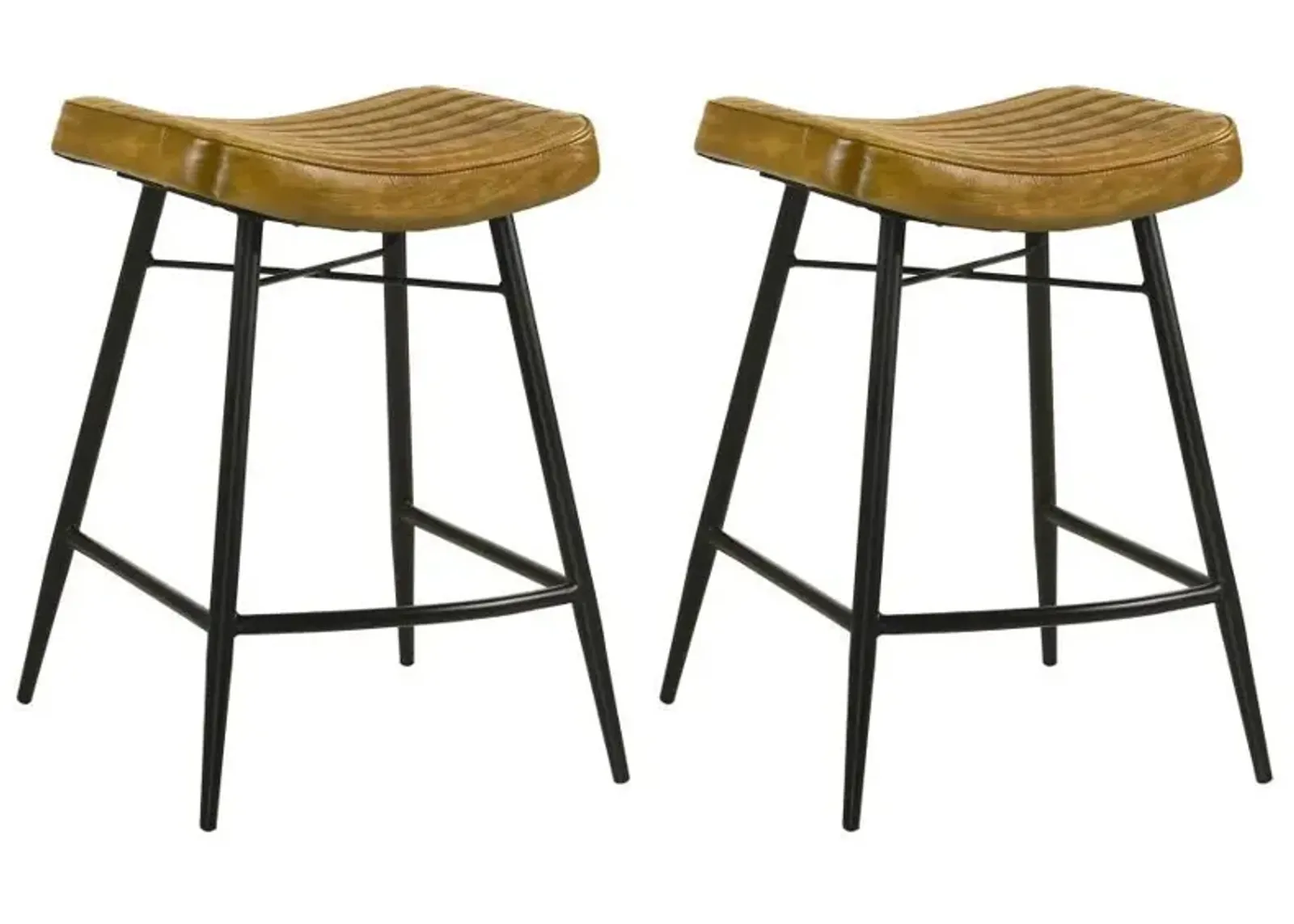 Bayu - Leather Upholstered Counter Stool (Set of 2)