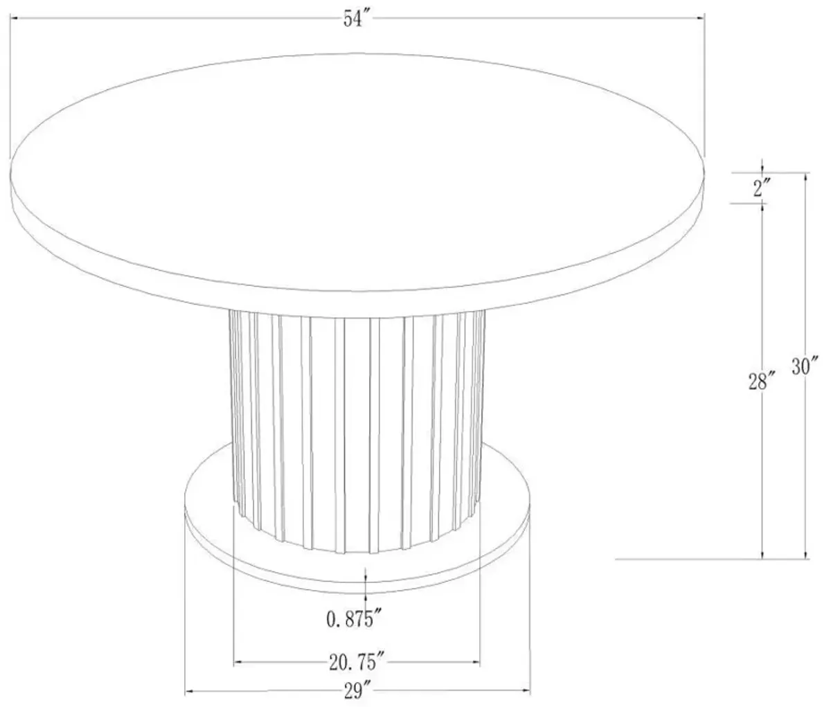 Sherry - Round Marble Top Dining Table Set