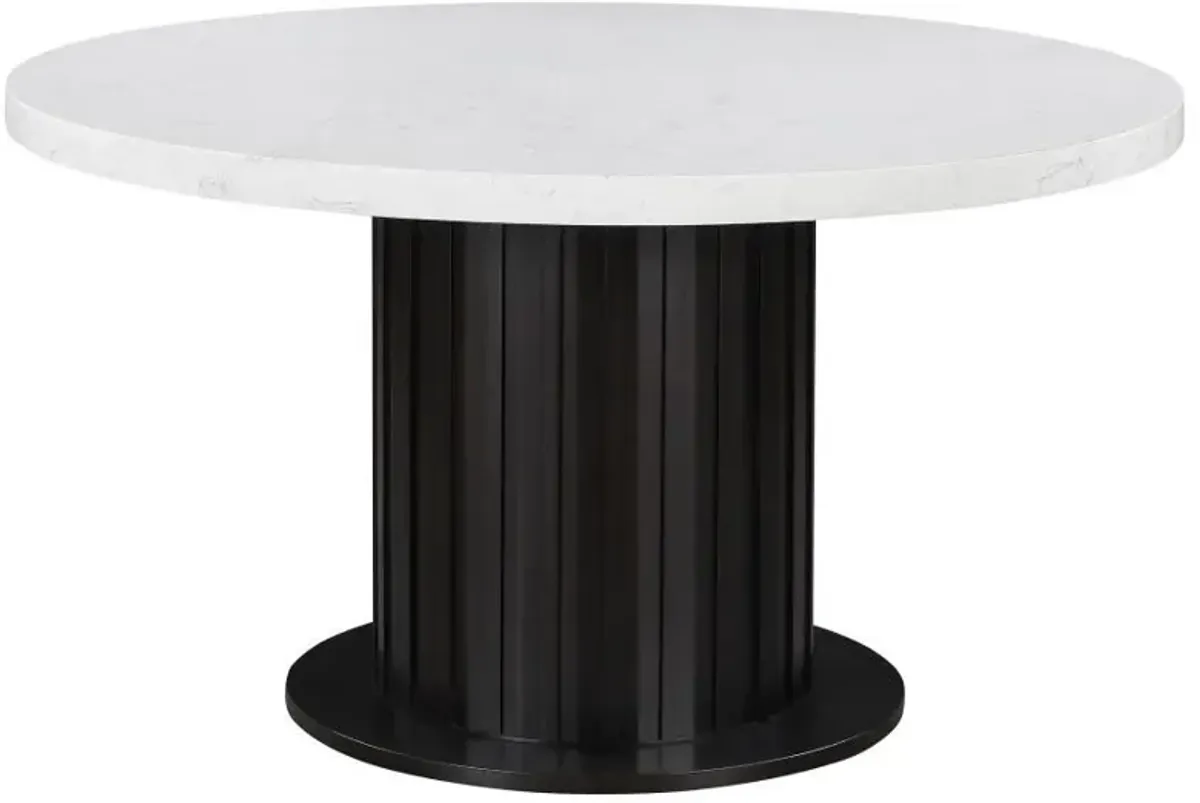 Sherry - Round Marble Top Dining Table Set