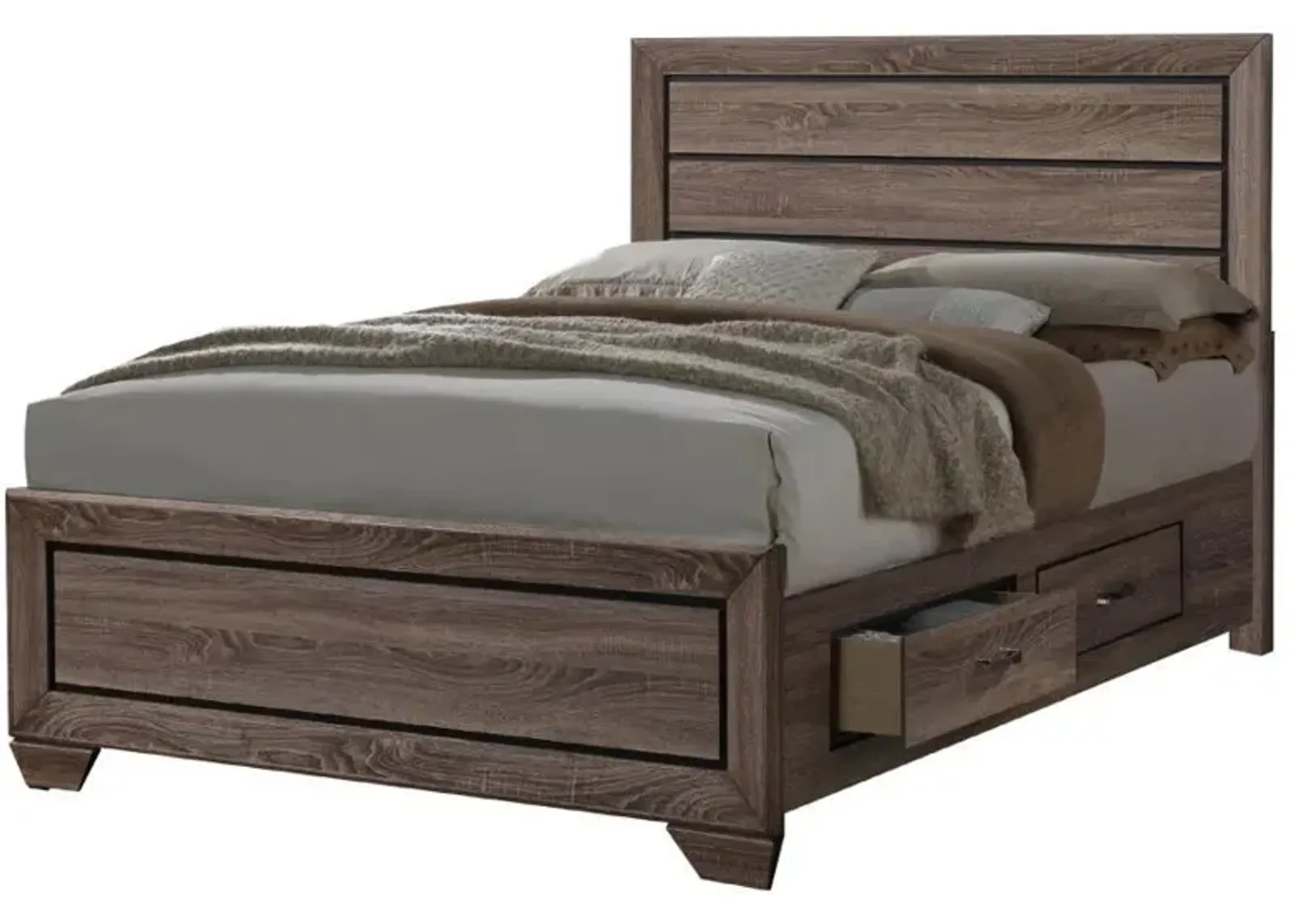 Kauffman - Wood Storage Panel Bed