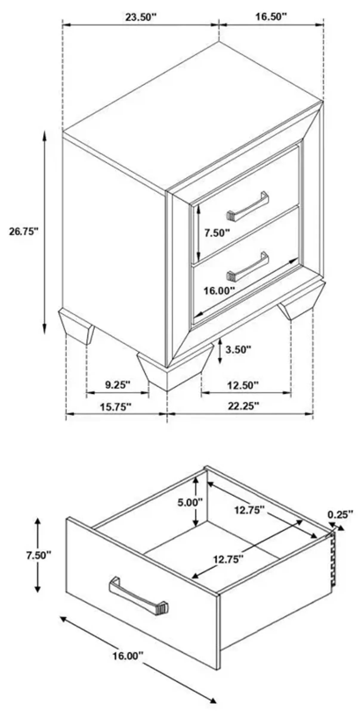 Kauffman - 2-Drawer Nightstand