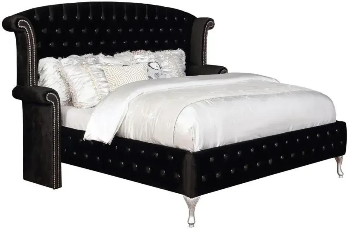 Deanna - Upholstered Wingback Bed