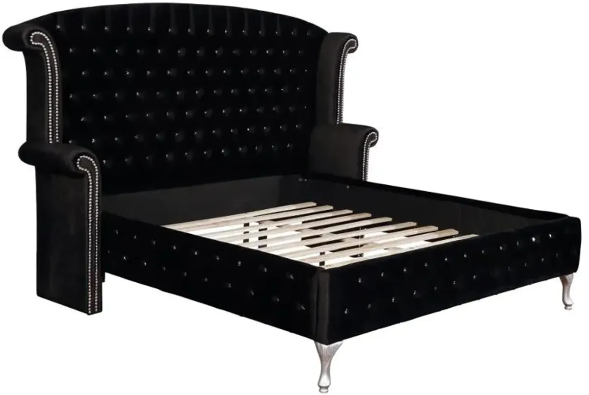 Deanna - Upholstered Wingback Bed