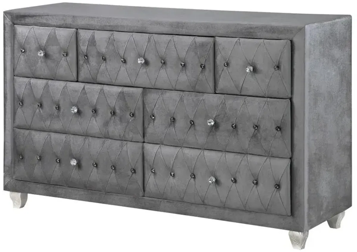 Deanna - 7-Drawer Upholstered Dresser