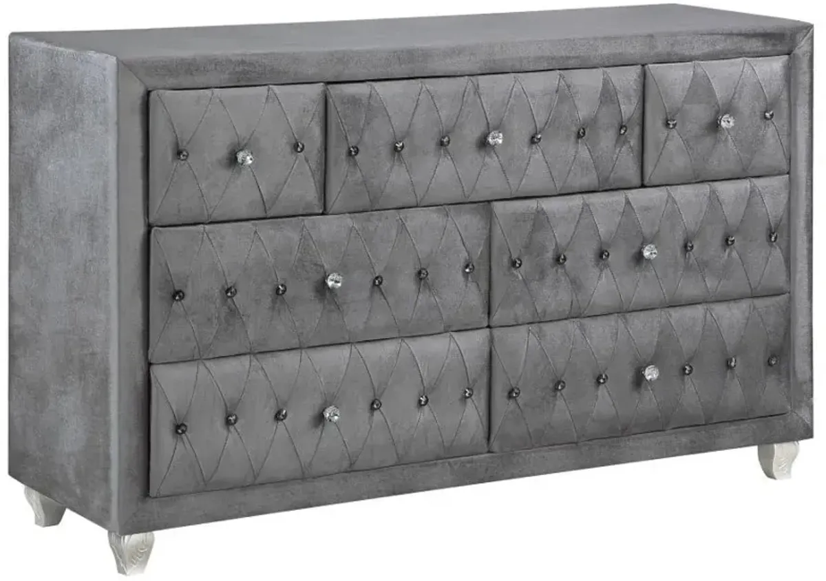 Deanna - 7-Drawer Upholstered Dresser