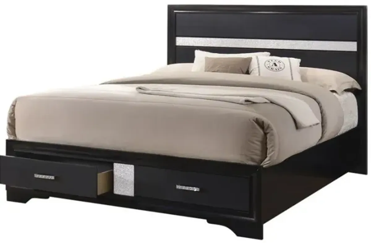 Miranda - Storage Wood Panel Bed