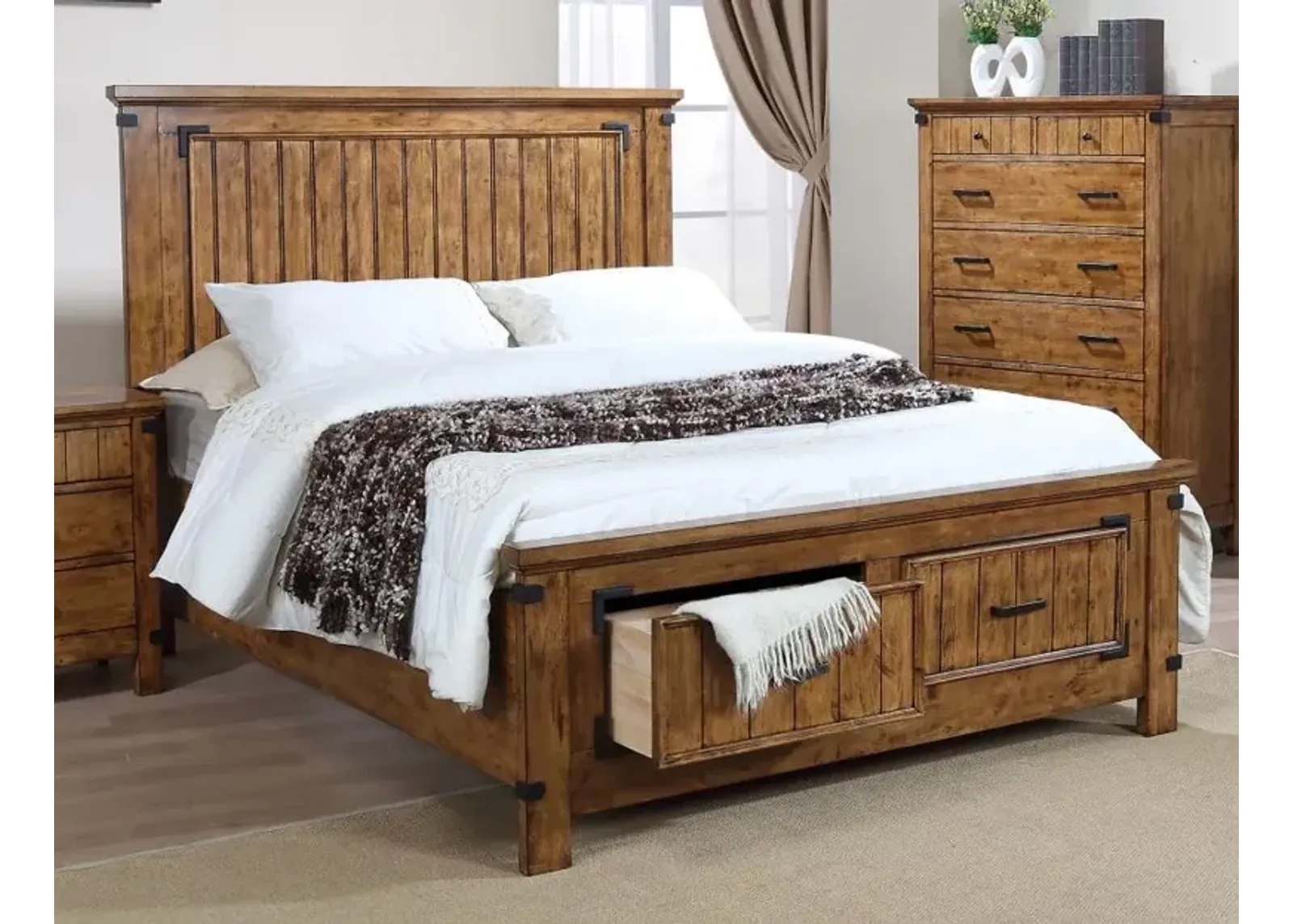 Brenner - Wood Storage Panel Bed