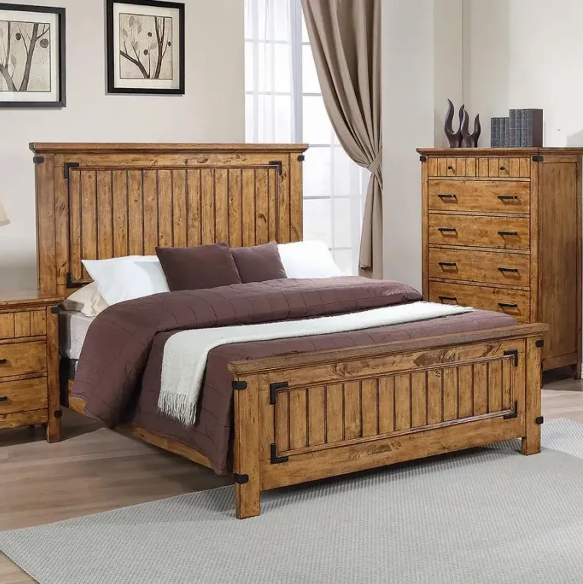 Brenner - Wood Panel Bed