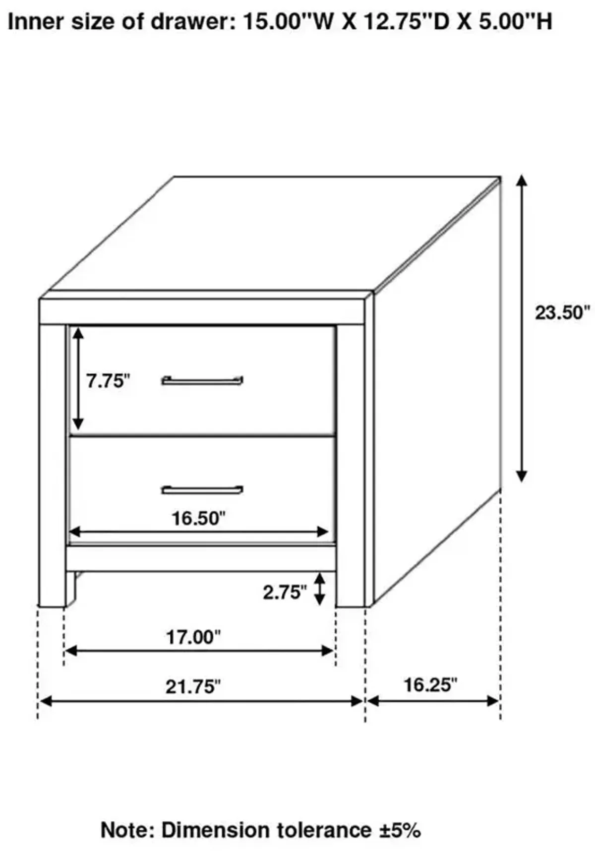 Brantford - 2-Drawer Nightstand