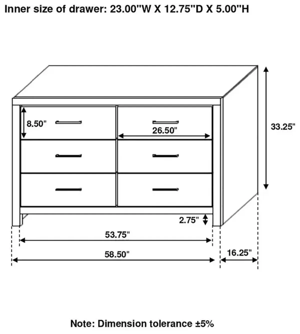 Brantford - 6-Drawer Dresser