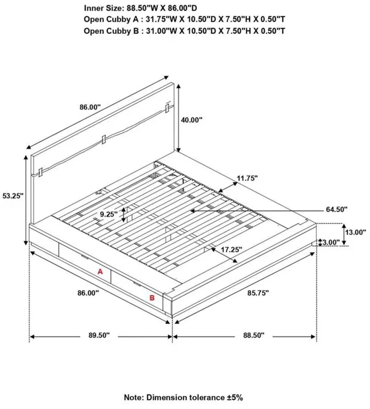 Winslow - Wood Storage Panel Bed