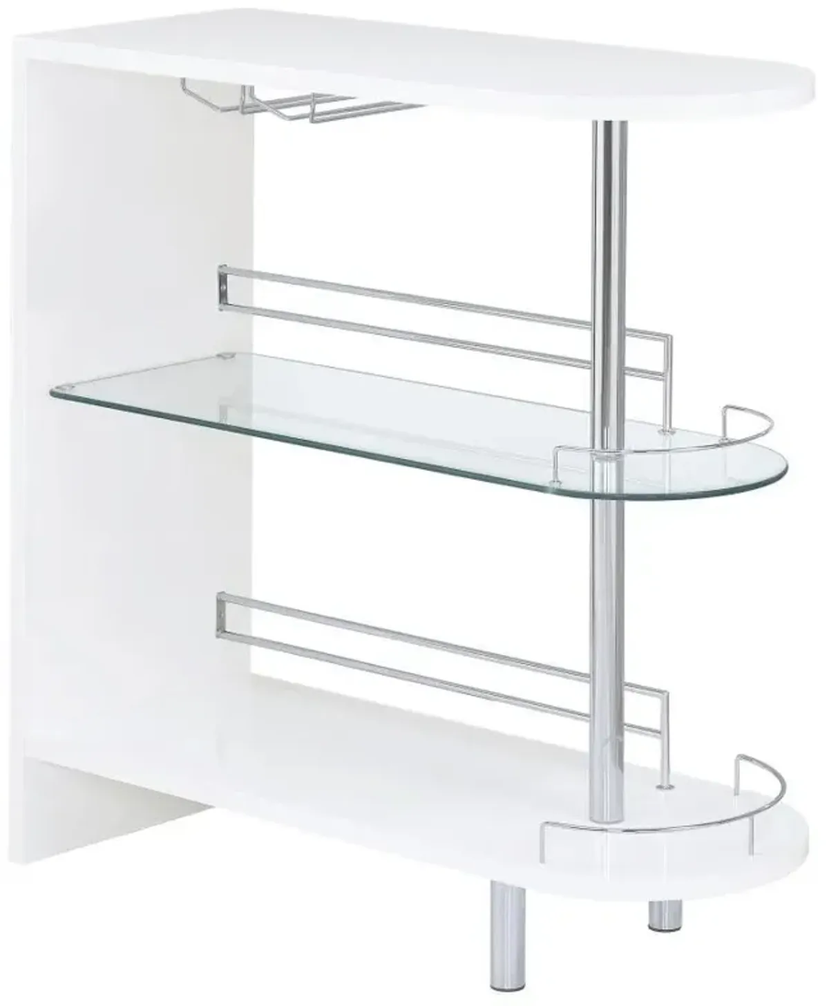 Adolfo - Rectangular 2-Tier Home Bar Table