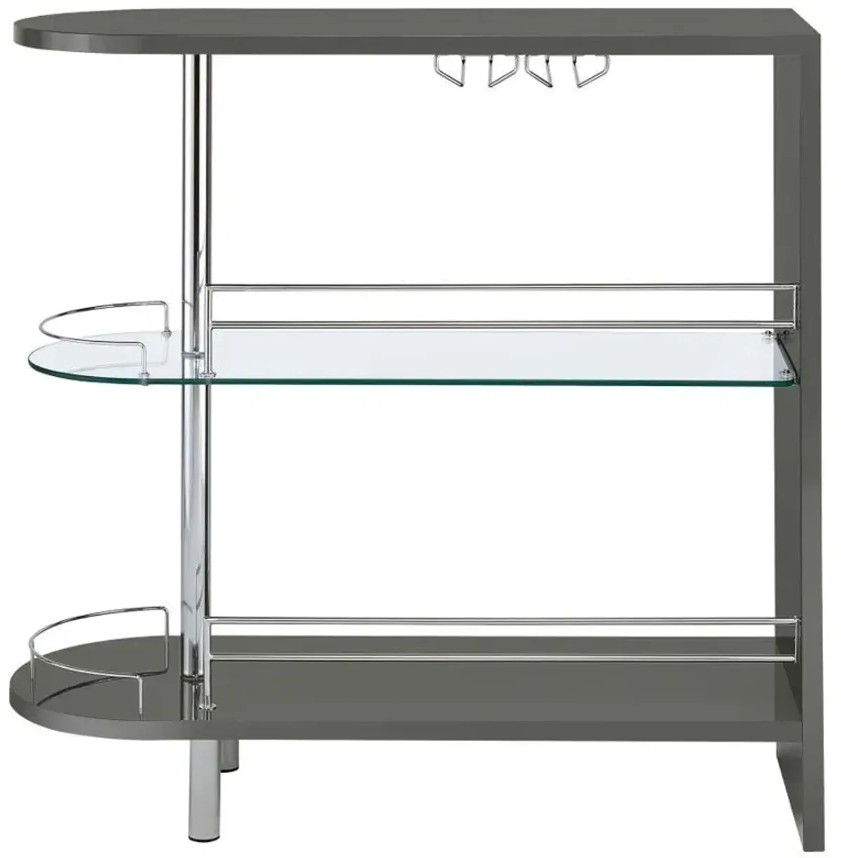 Adolfo - Rectangular 2-Tier Home Bar Table