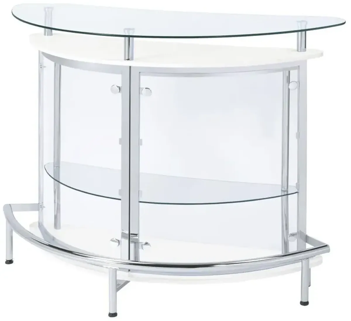 Amarillo - Freestanding Glass Top Home Bar Wine Cabinet