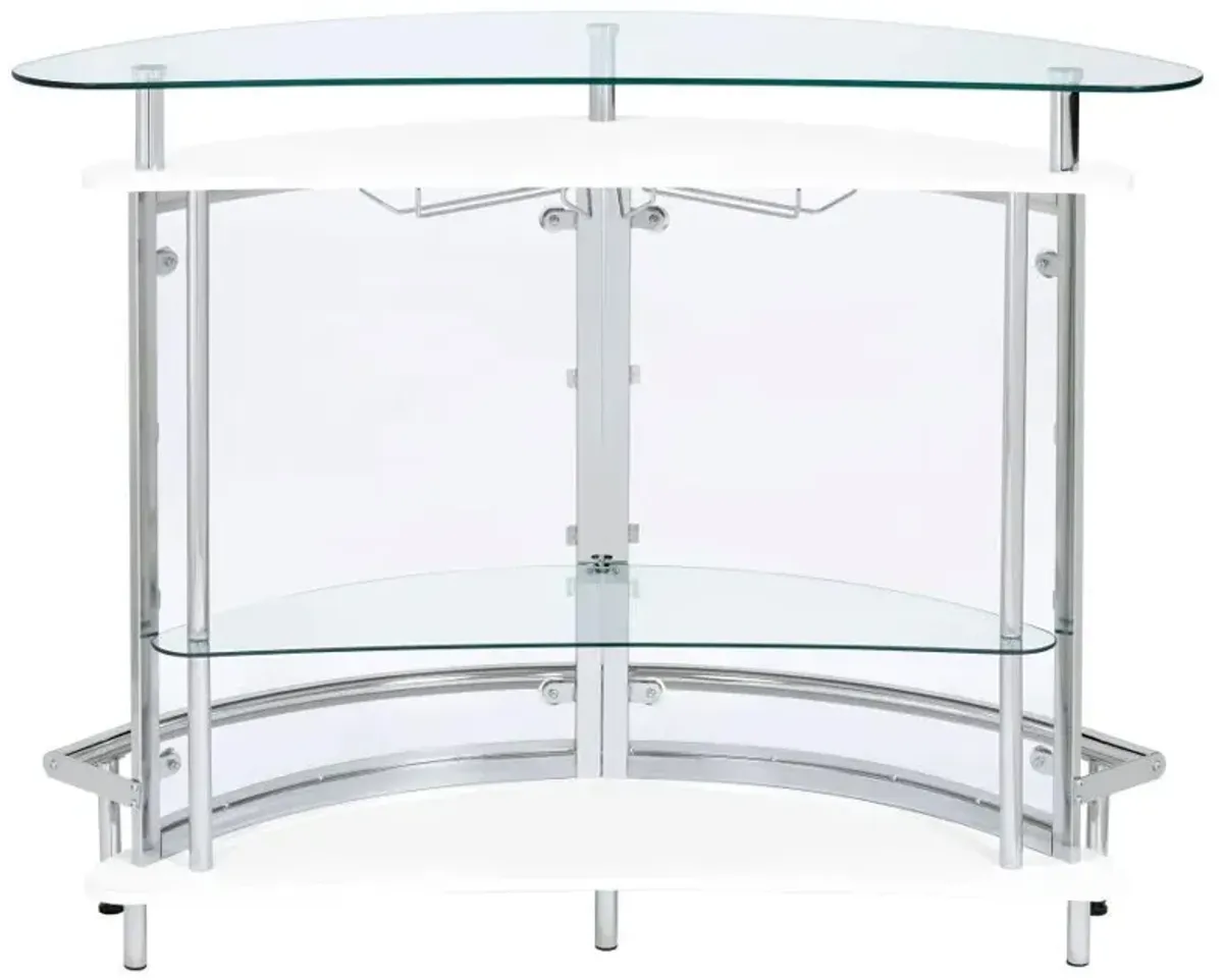 Amarillo - Freestanding Glass Top Home Bar Wine Cabinet