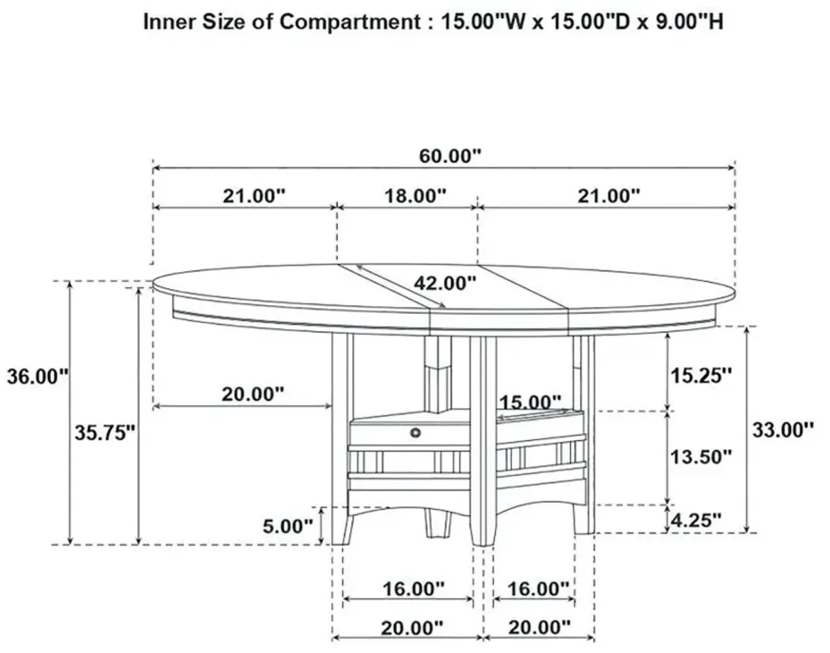 Lavon - Oval Counter Height Dining Set