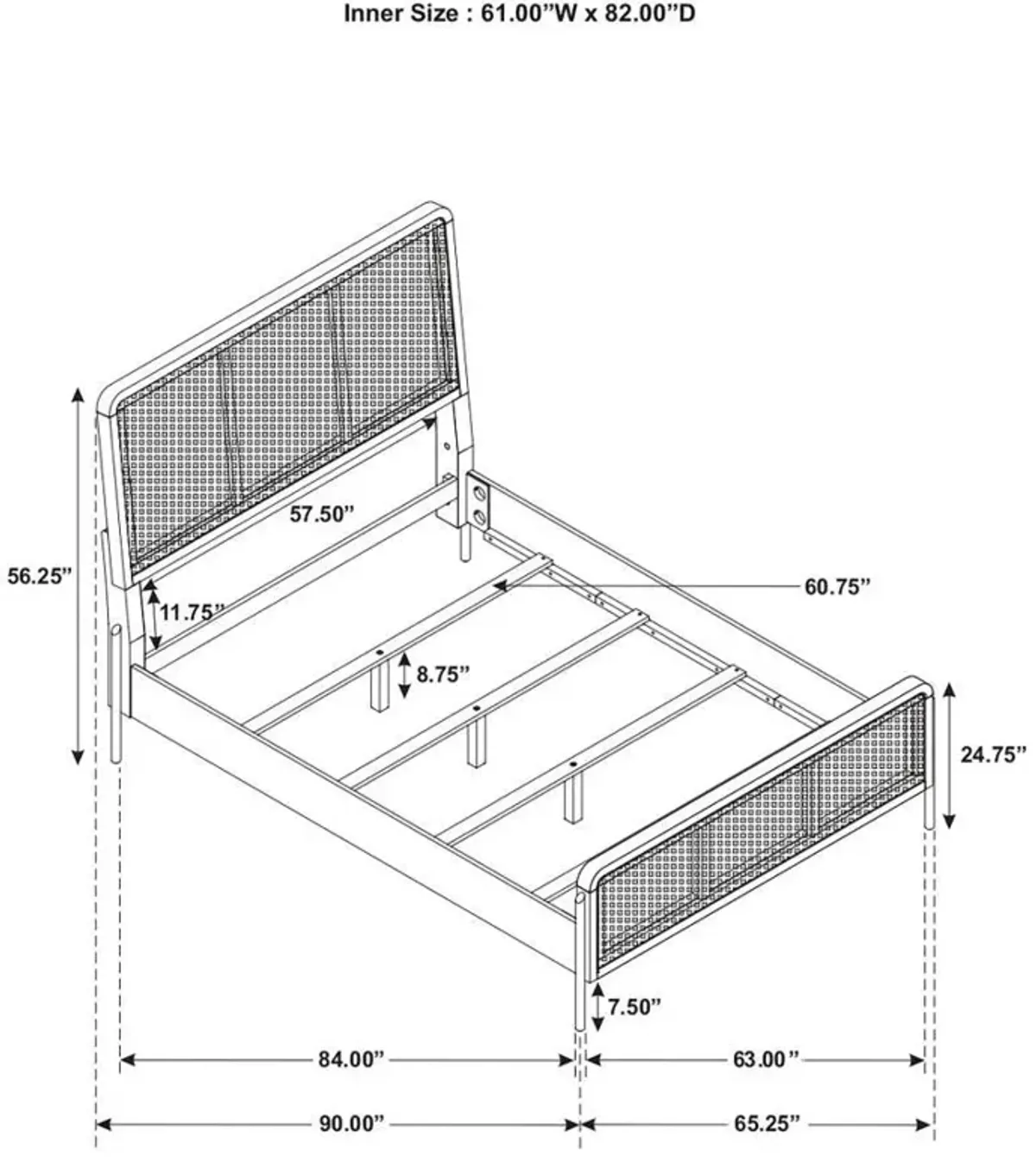 Arini - Rattan Panel Bed