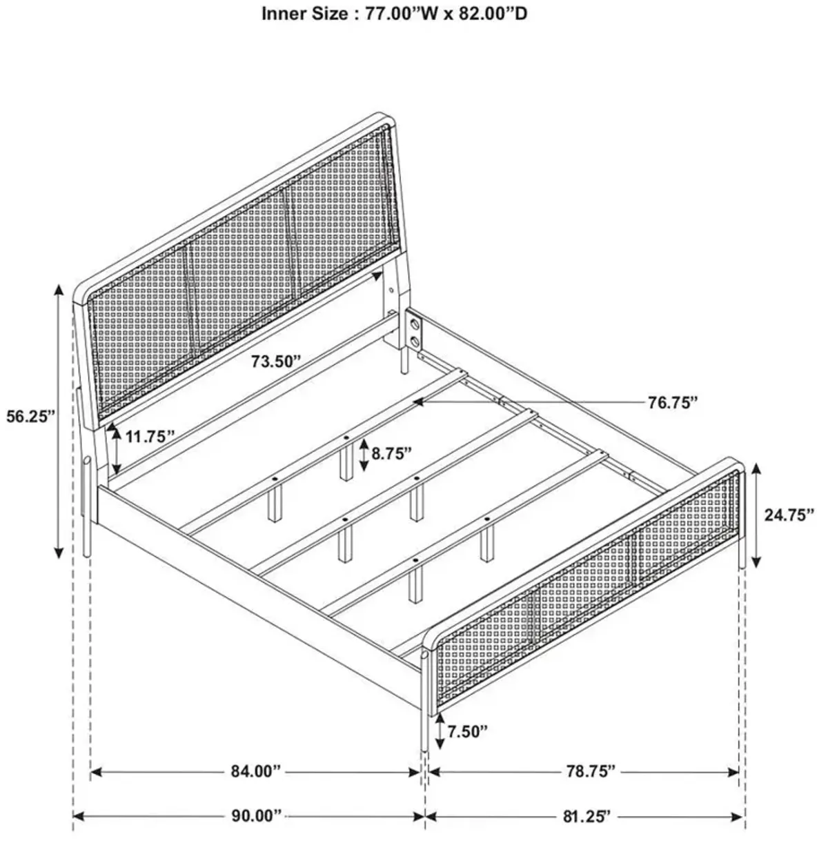 Arini - Rattan Panel Bed