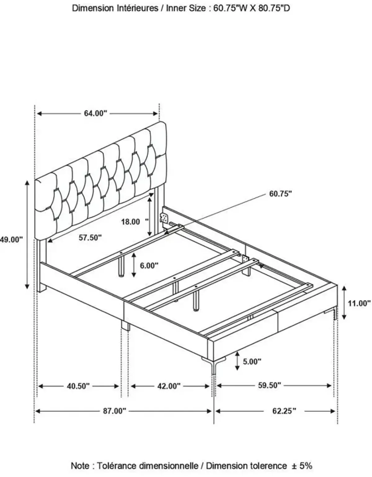 Kendall - Panel Upholstered Bed