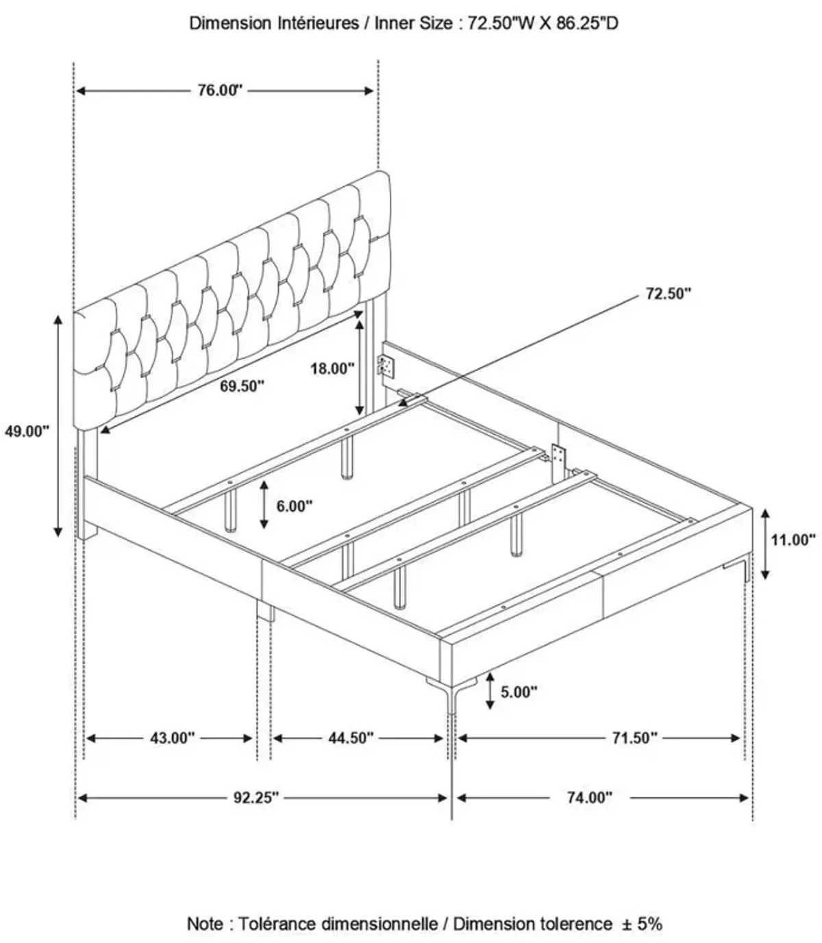 Kendall - Panel Upholstered Bed