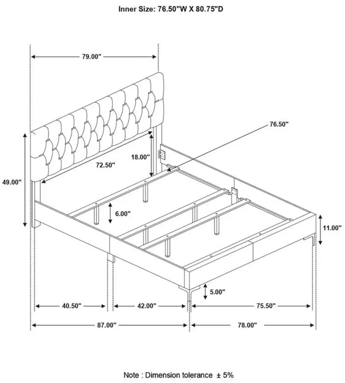 Kendall - Panel Upholstered Bed