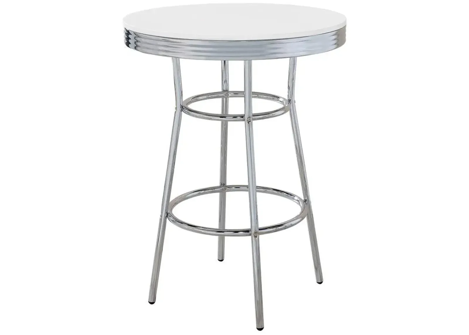 Retro - Round 30" 1950's Bistro Pub Height Bar Table