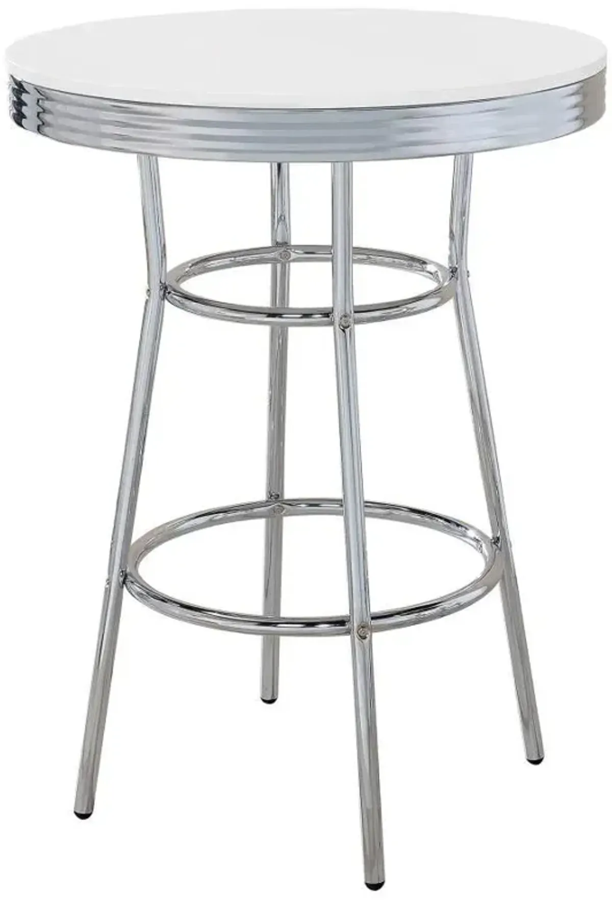 Retro - Round 30" 1950's Bistro Pub Height Bar Table