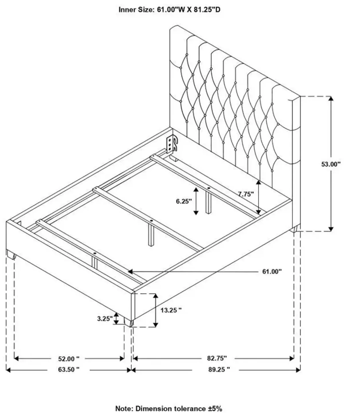 Chloe - Upholstered Panel Bed