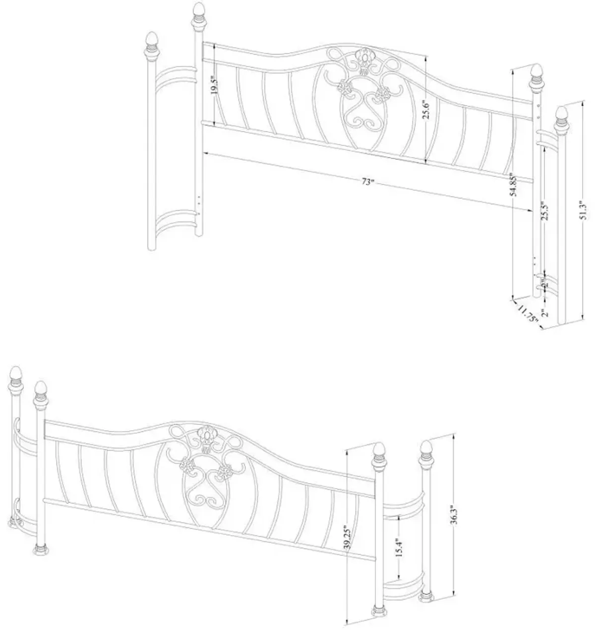 Sydney - Metal Open Frame Bed