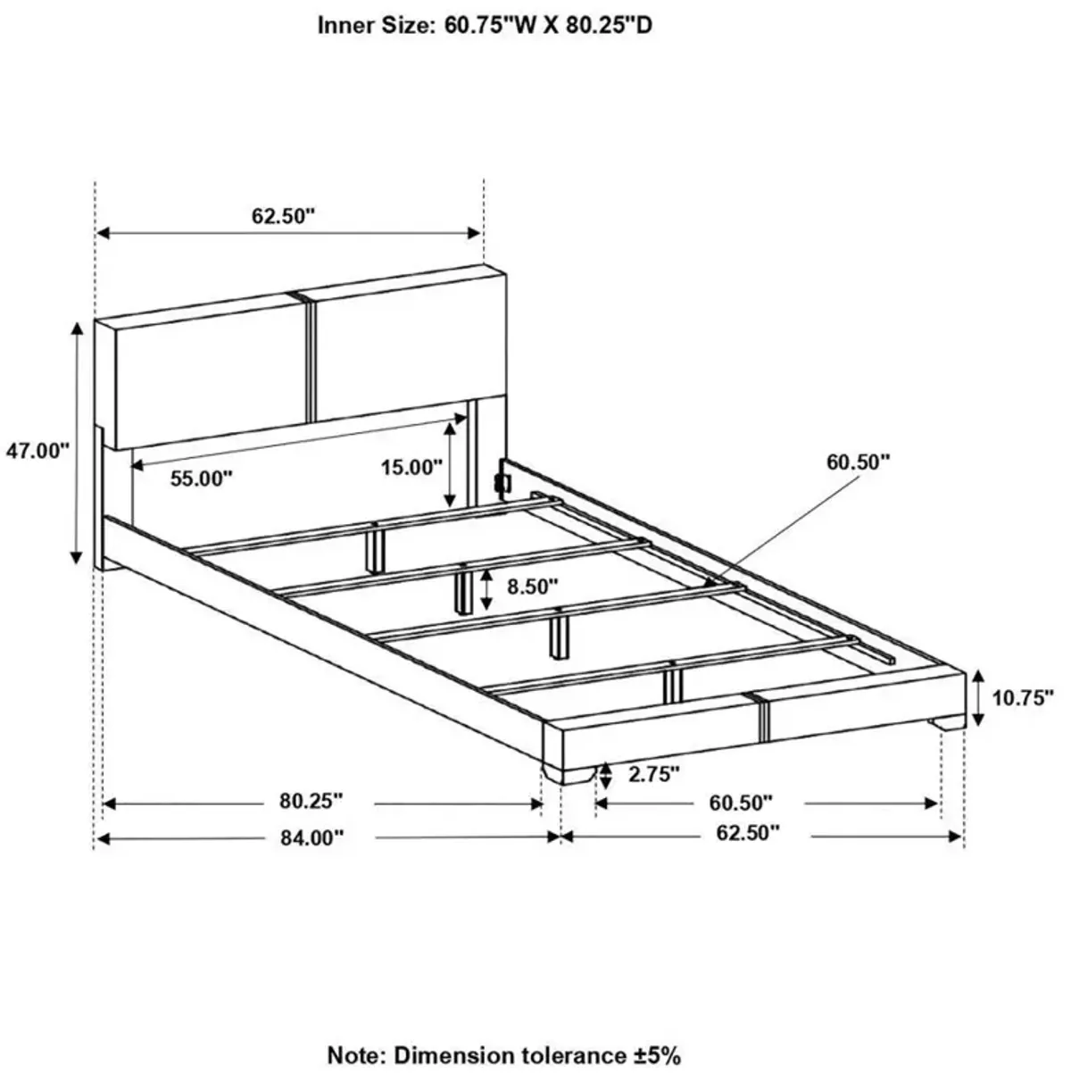 Conner - Upholstered Panel Bed