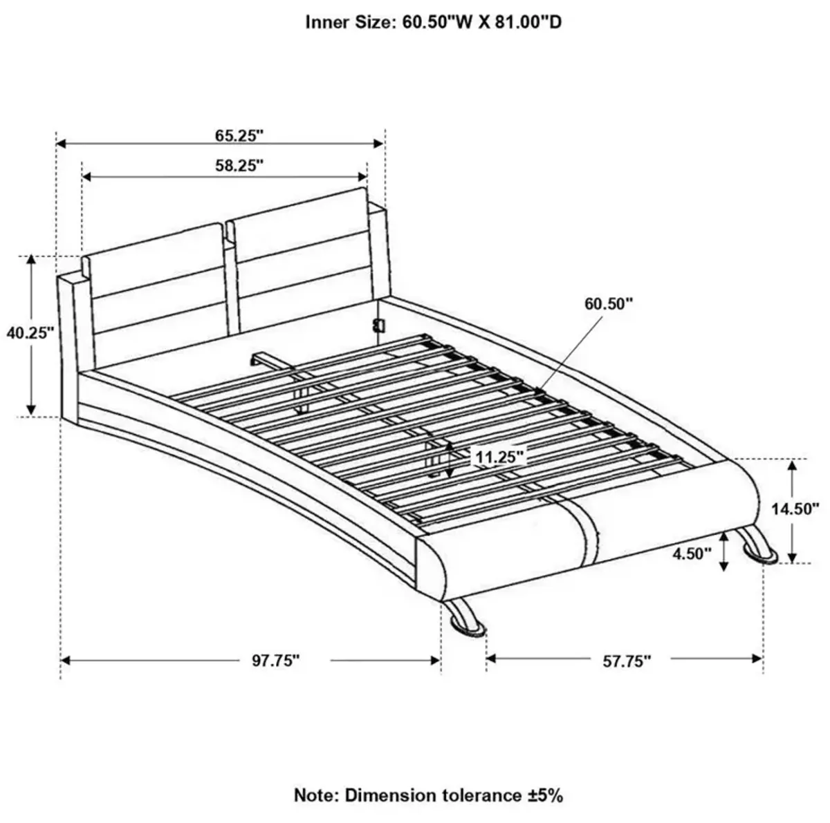 Jeremaine - Upholstered Sleigh Bed