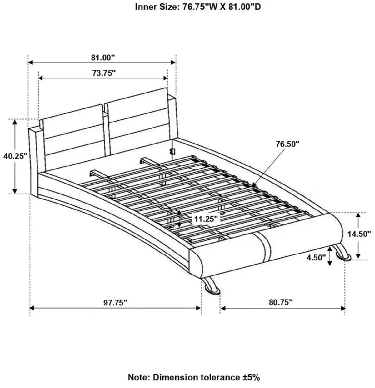 Jeremaine - Upholstered Sleigh Bed