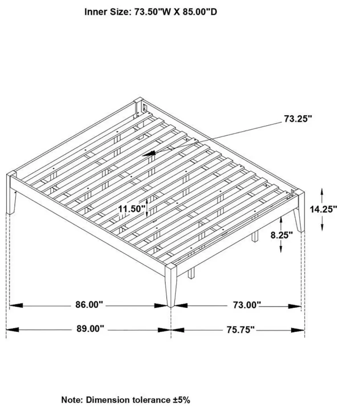 Hounslow - Universal Platform Bed