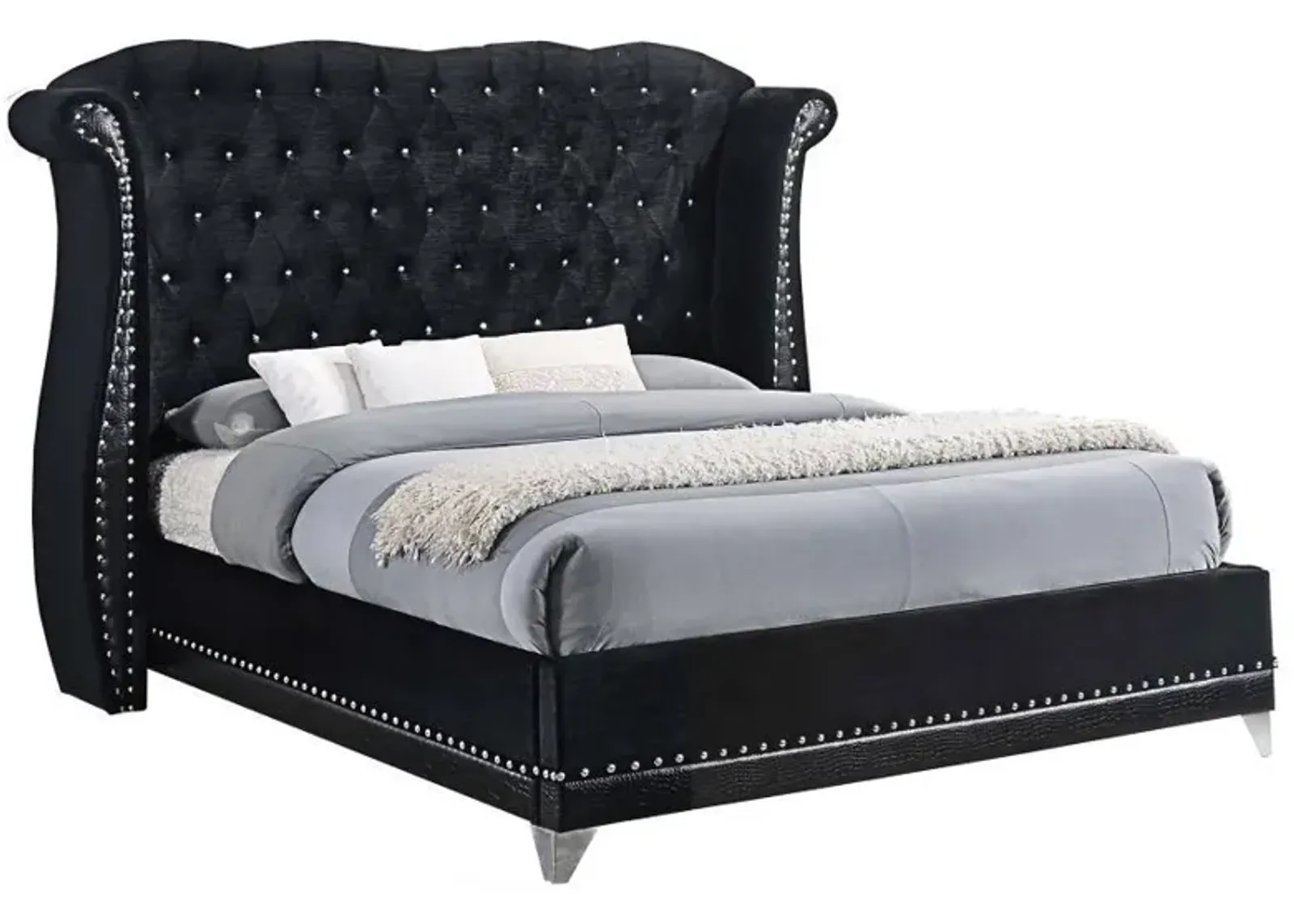 Barzini - Upholstered Wingback Bed