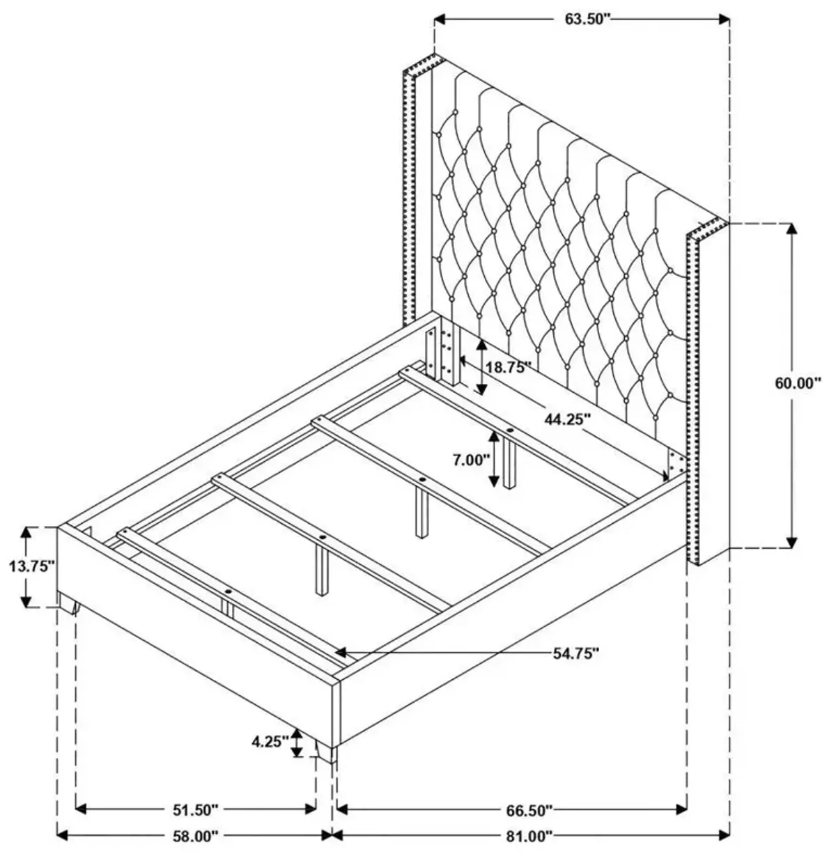 Bancroft - Upholstered Wingback Bed