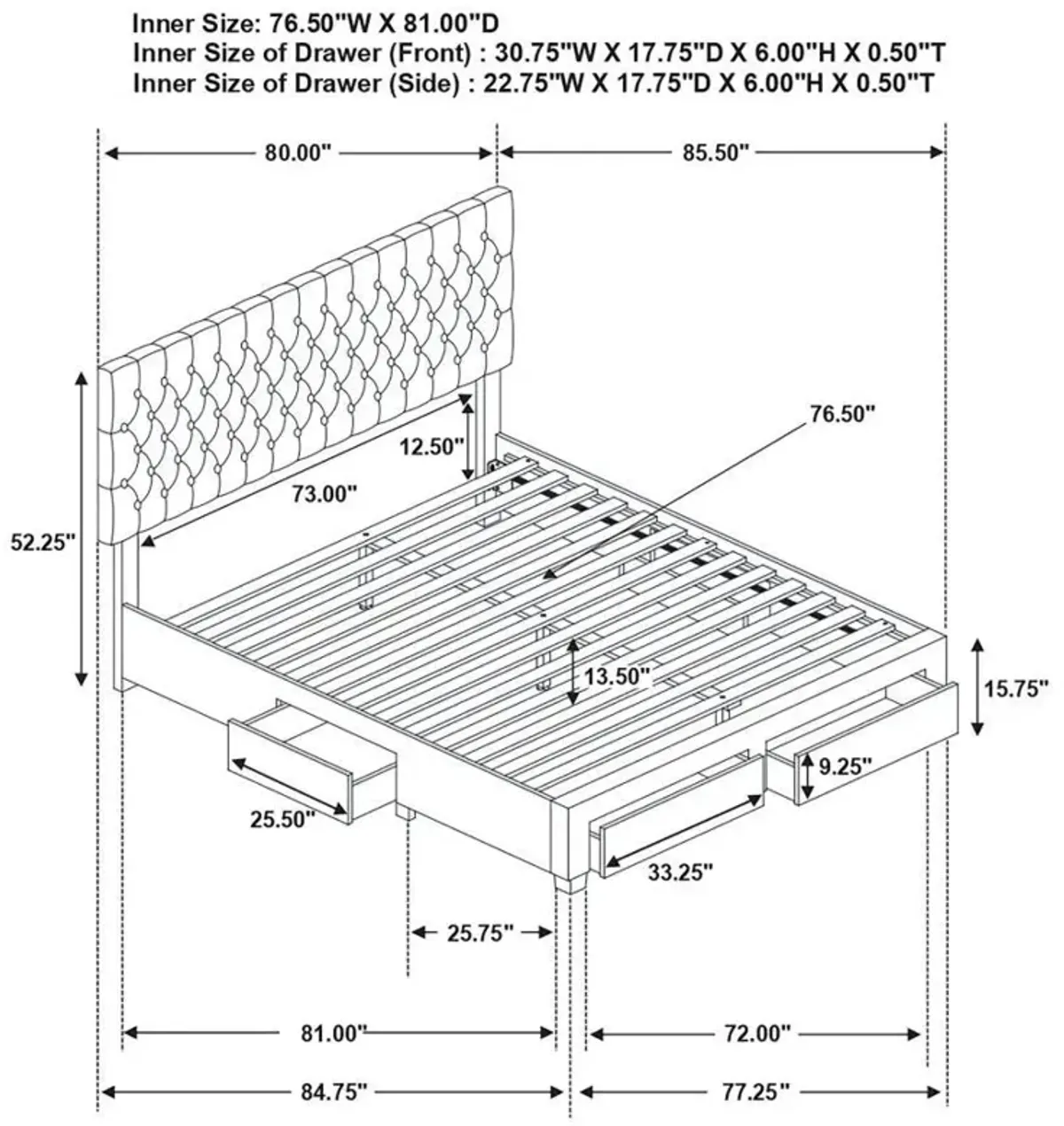 Soledad - Upholstered Storage Panel Bed