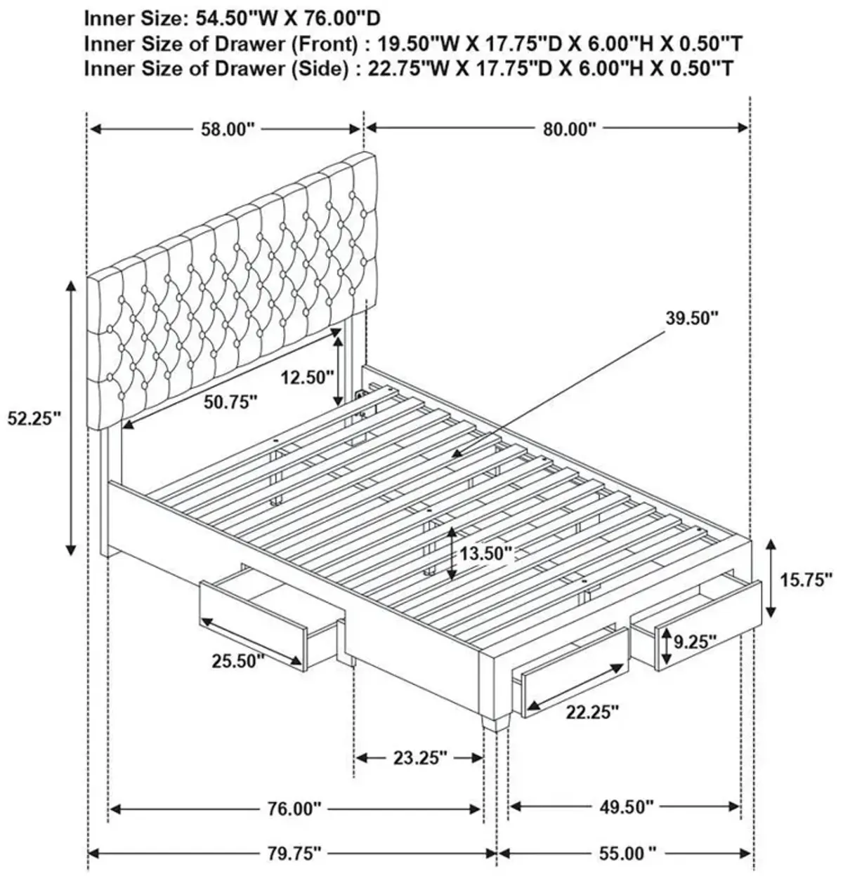 Soledad - Upholstered Storage Panel Bed