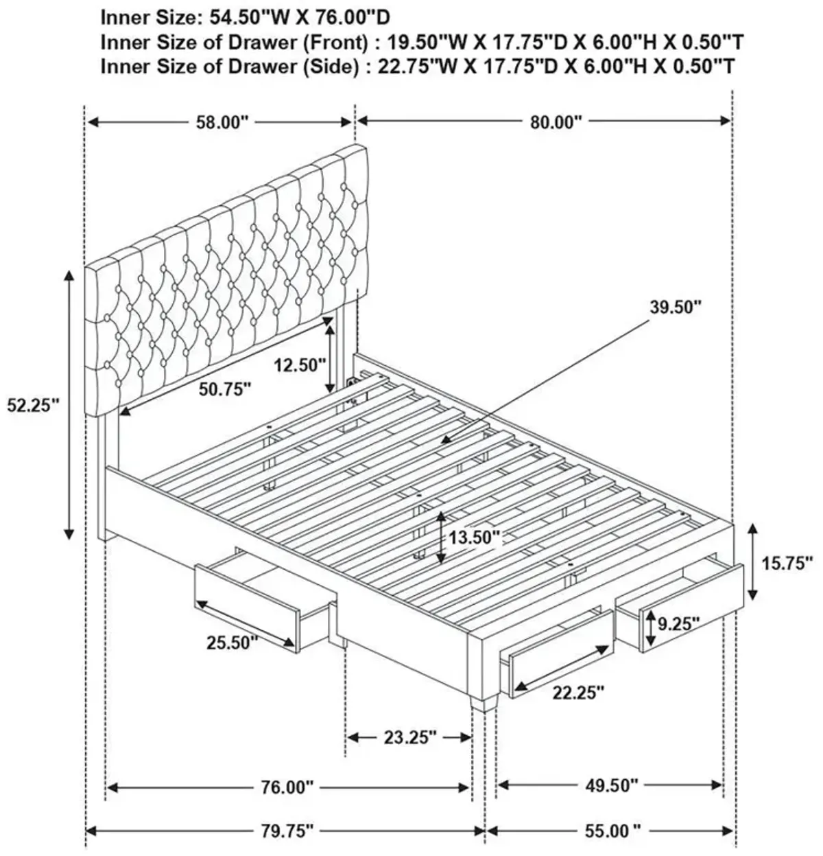 Soledad - Upholstered Storage Panel Bed