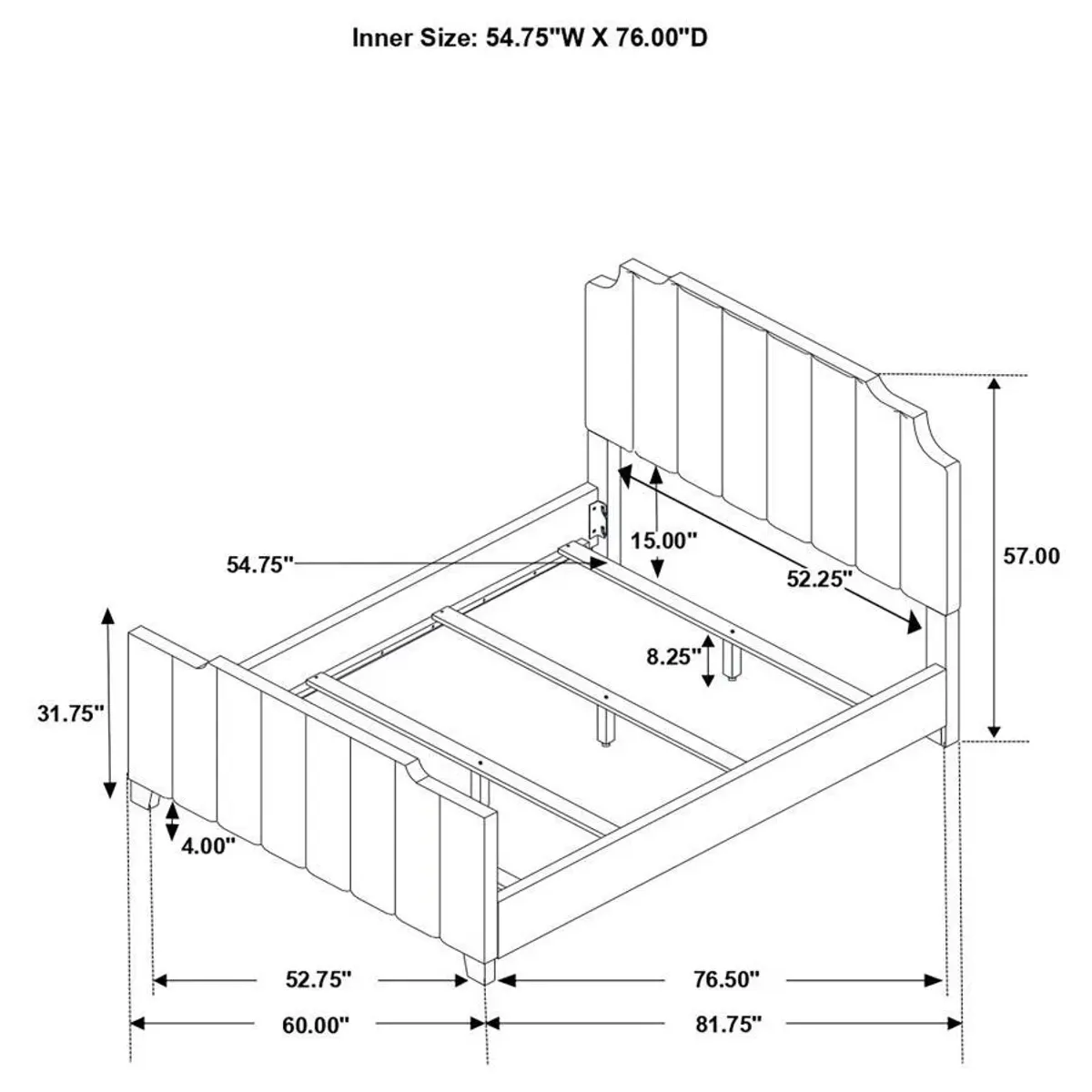 Fiona - Upholstered Panel Bed